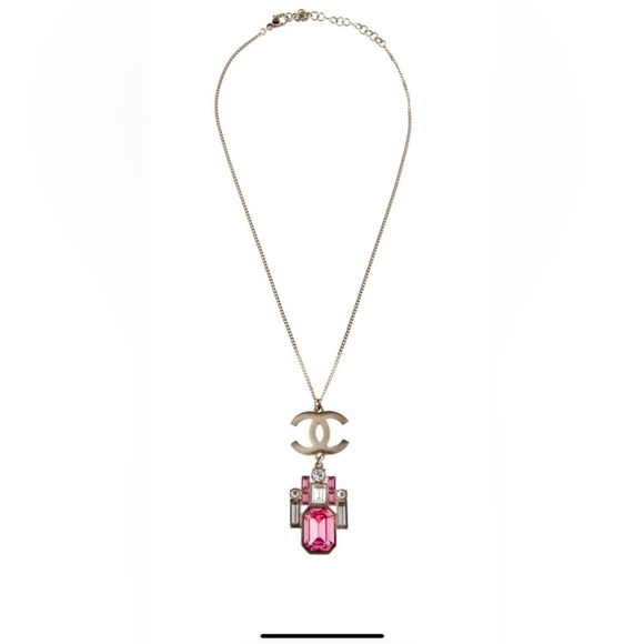 Chanel Strass CC Pendant Necklace - Vintage - Picture 3 of 5